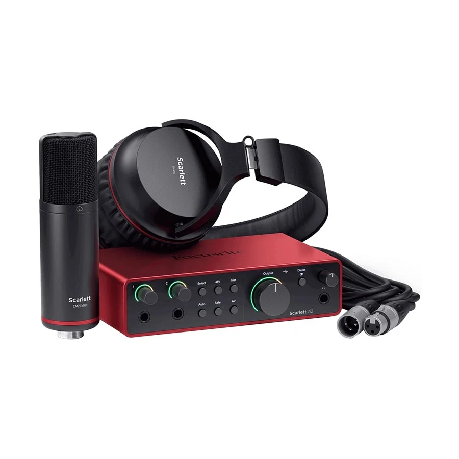 Focusrite Scarlett 2i2 (4th Gen) Studio Amplifier With Mic & Headphone