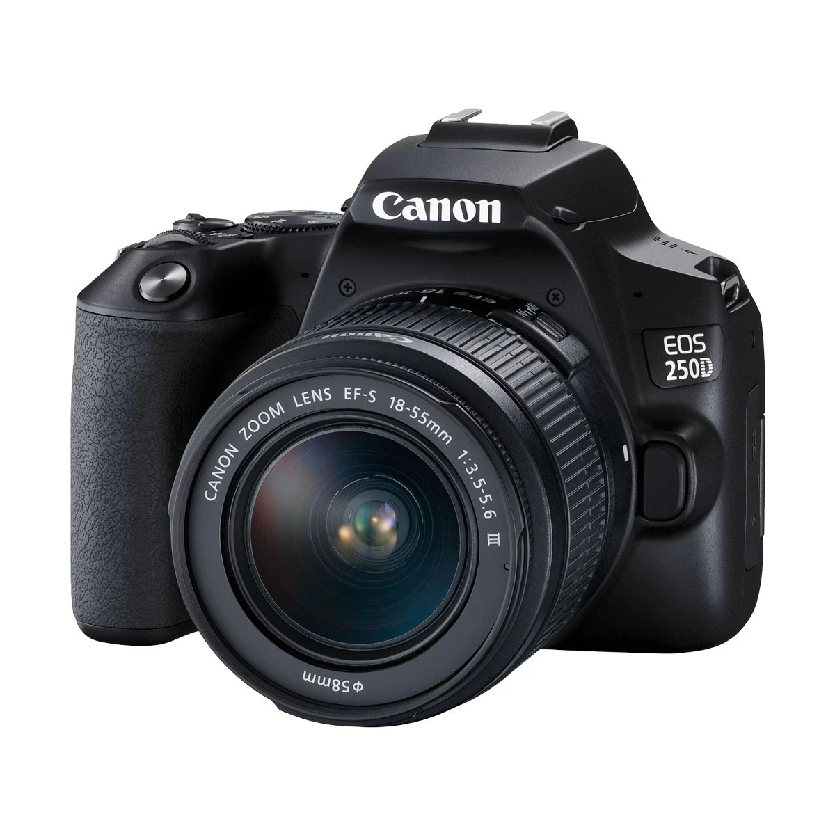 Canon EOS 250D Black Camera Body with EF-S 18-55mm f/3.5-5.6 III Lens (No Warranty)