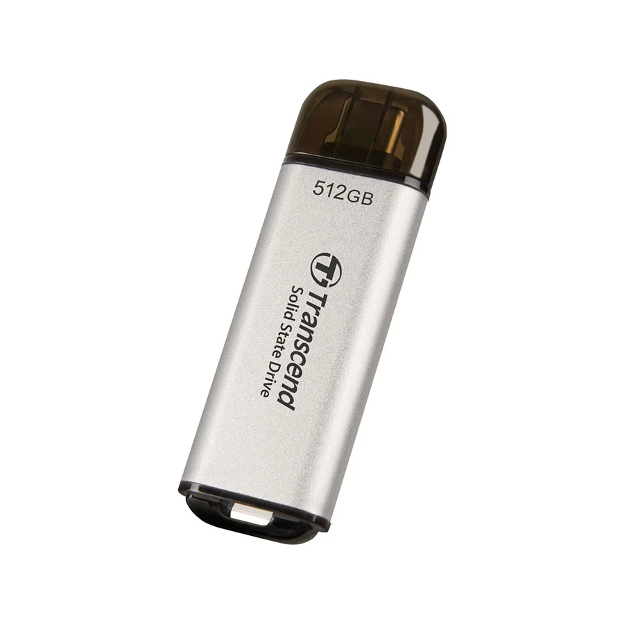 Transcend ESD300 512GB USB 3.1 Gen 2 Type-C OTG Silver Portable External SSD #TS512GESD300S