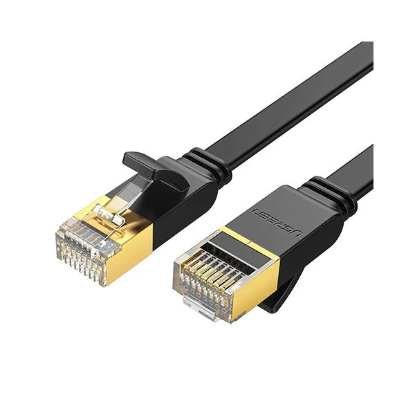 Ugreen NW106 (11265) Cat-7 U/FTP 10 Meter Black Network Cable # 11265, Flat Patch Cord