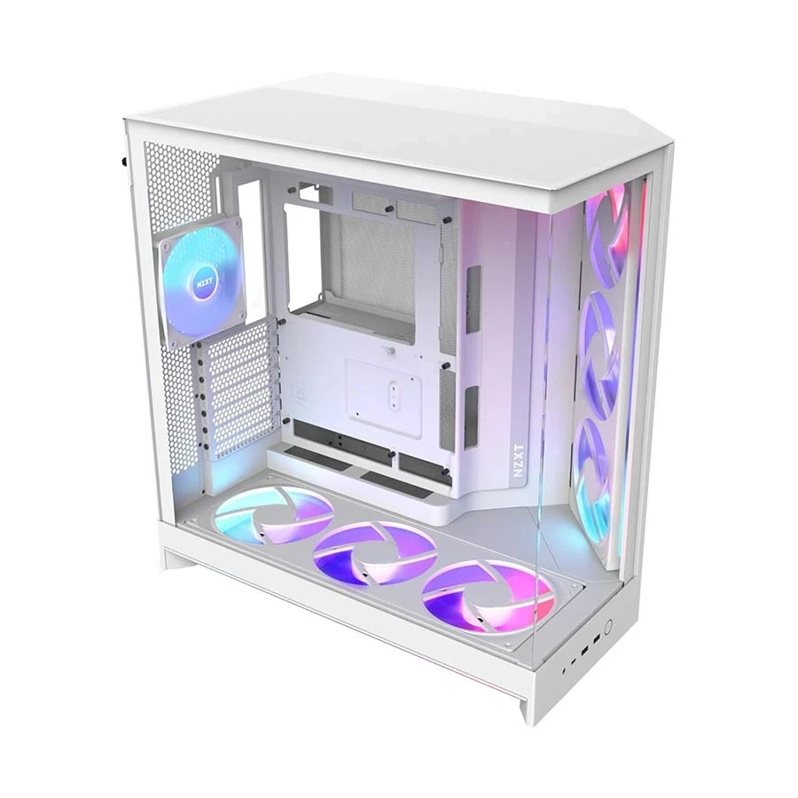 NZXT H9 Flow Mid Tower White E-ATX Gaming Desktop Case #CM-H92FW-01
