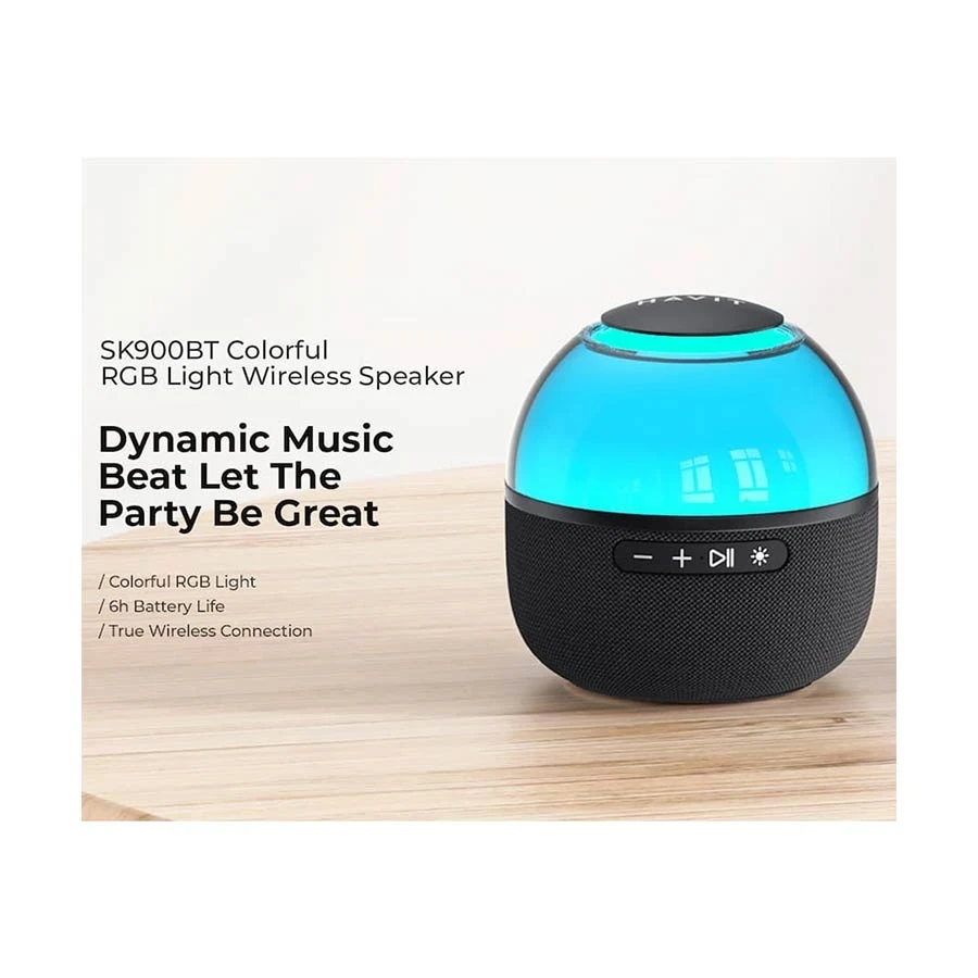 Havit SK900BT RGB Bluetooth Black Speaker
