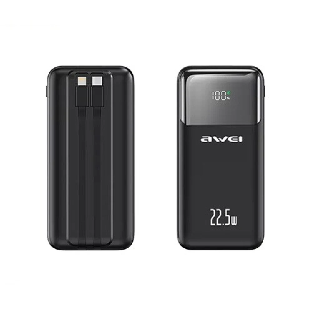 Awei P107K 20000mah PD 22.5W Fast Charging Digital Display Power Bank
