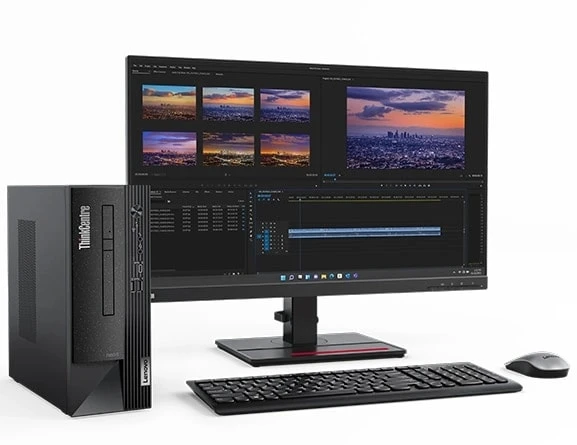 Lenovo ThinkCentre M70s Gen 3 SFF 12th Gen Intel Core i7 12700 8GB RAM, 512GB SSD 21.5 Inch FHD Display Black Small Tower Brand PC