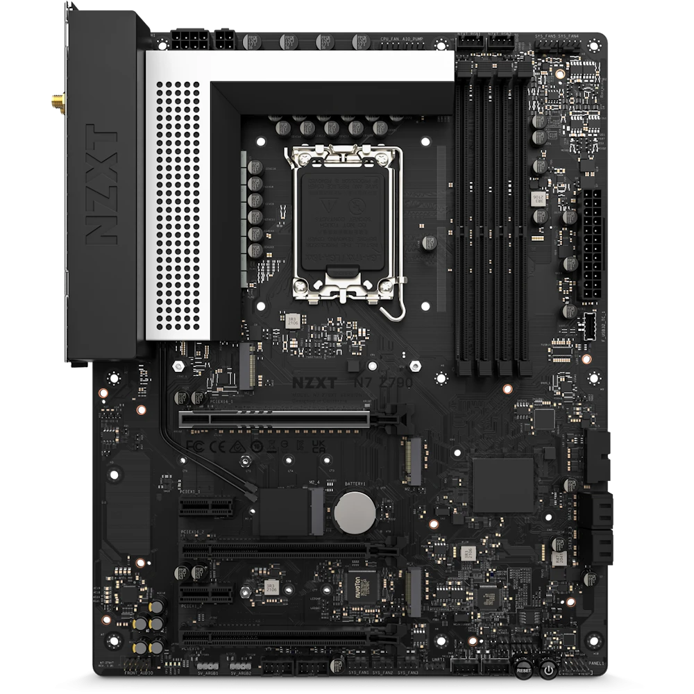 NZXT N7 Z790 (Wi-Fi 6E) DDR5 12th/13th/14th Gen Intel LGA1700 Socket Motherboard with White Cover #N7-Z79XT-W1