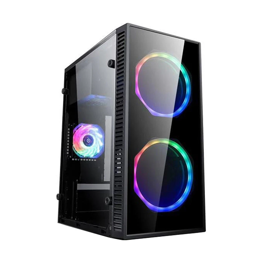 Safeway V165M Mid Tower Black Micro-ATX Gaming Desktop Casing