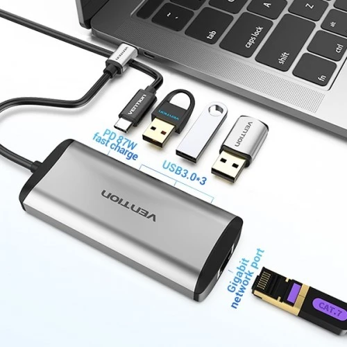 Vention THAHB 9 In 1 Type-C Multi-Function HUB