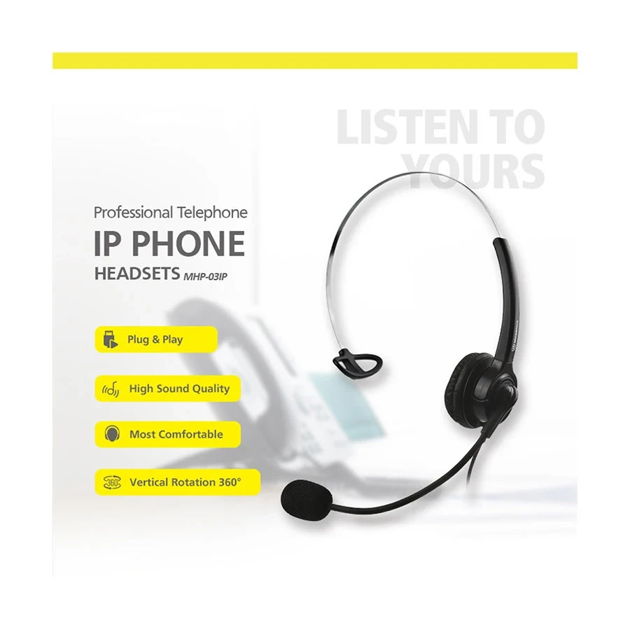 Micropack MHP-03IP Black Wired Headphone