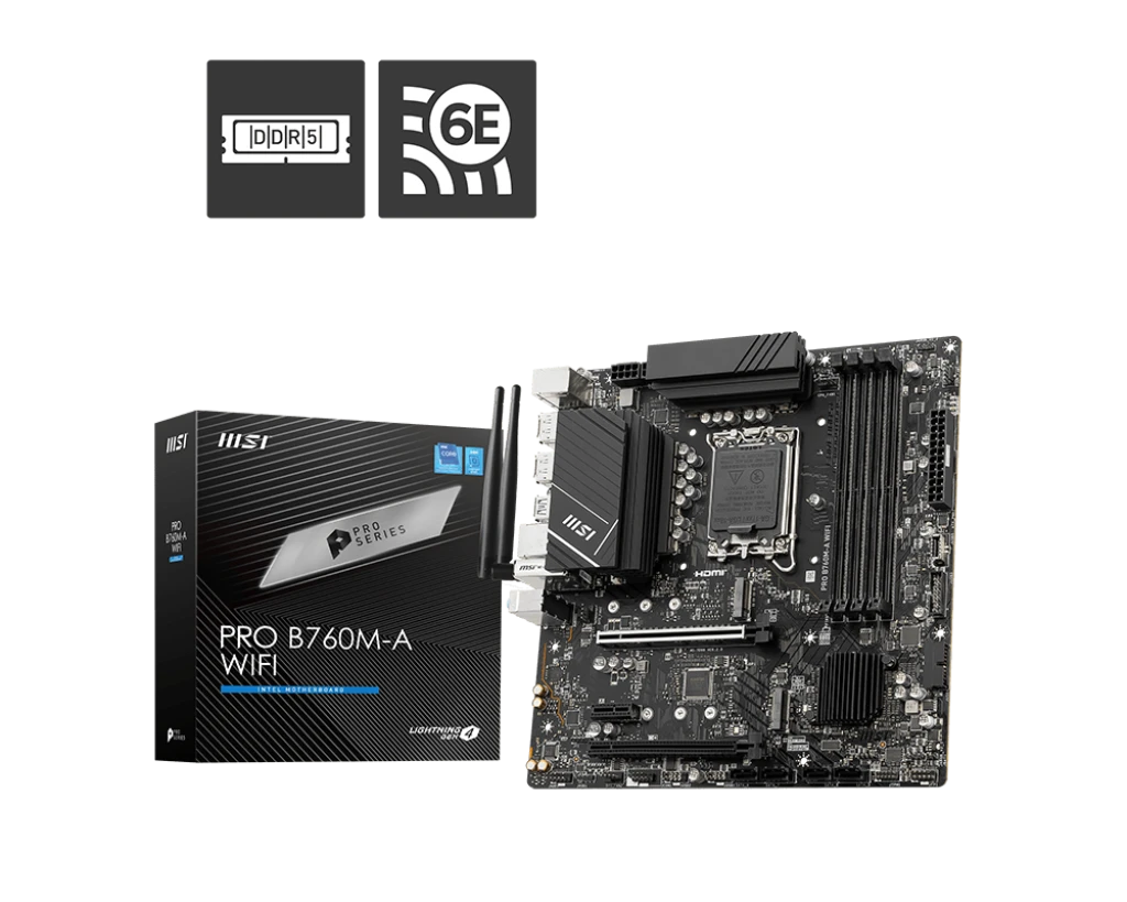 MSI B760M BOMBER (Wi-Fi 6E) DDR5 Intel Motherboard